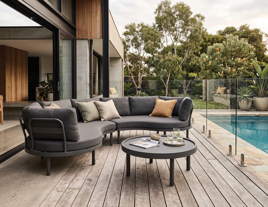 Aluna Sofa Return Ends - Charcoal - Outdoor