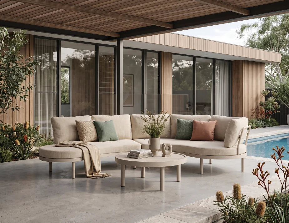 Aluna Sofa Left End Open - Latte - Outdoor