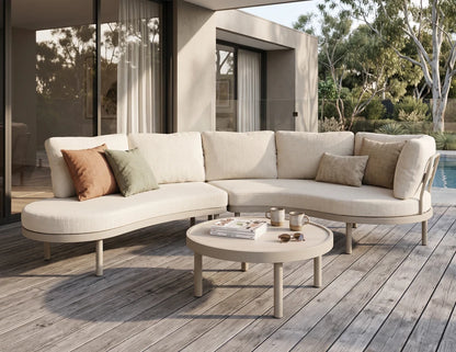 Aluna Sofa Left End Open - Latte - Outdoor