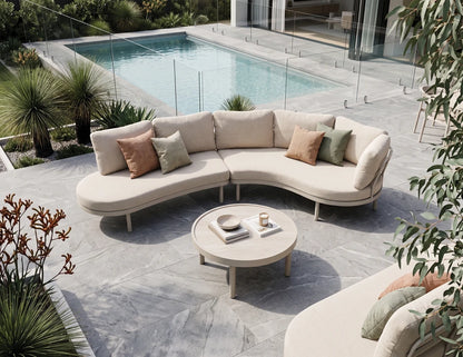 Aluna Sofa Left End Open - Latte - Outdoor
