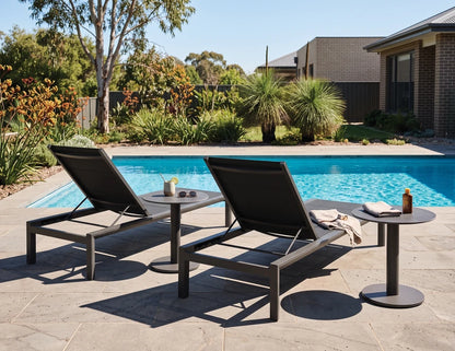 Loma Side Table Charcoal - Outdoor - Basalt Ceramic Top