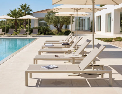 Loma Side Table Latte - Outdoor - Dune Ceramic Top