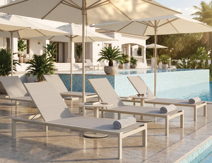 Loma Side Table Latte - Outdoor - Dune Ceramic Top