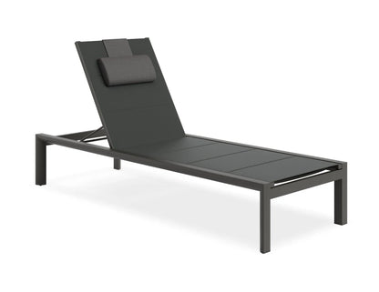Alvor Sun Lounge - Charcoal - Black Mesh