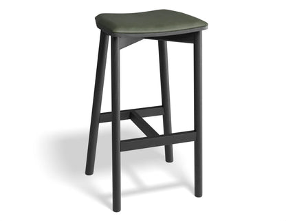 Andi Backless Bar Stool - Black - Upholstered