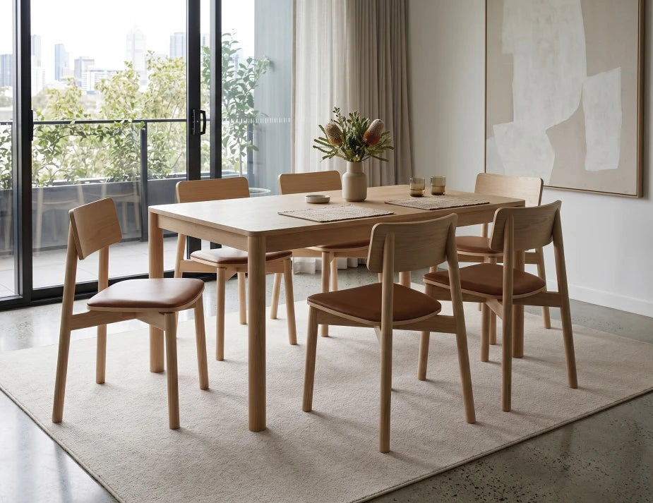 Andi Dining Chair - Natural - Upholstered