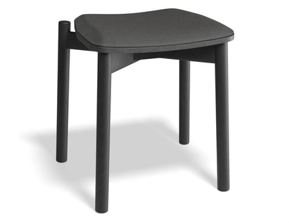 Andi Low Stool - Black - Upholstered