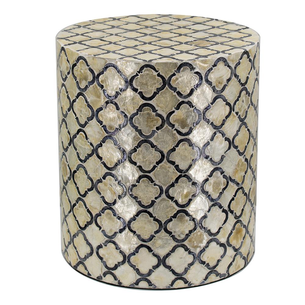 Anouk Natural Sea Shell Round Stool 40cm