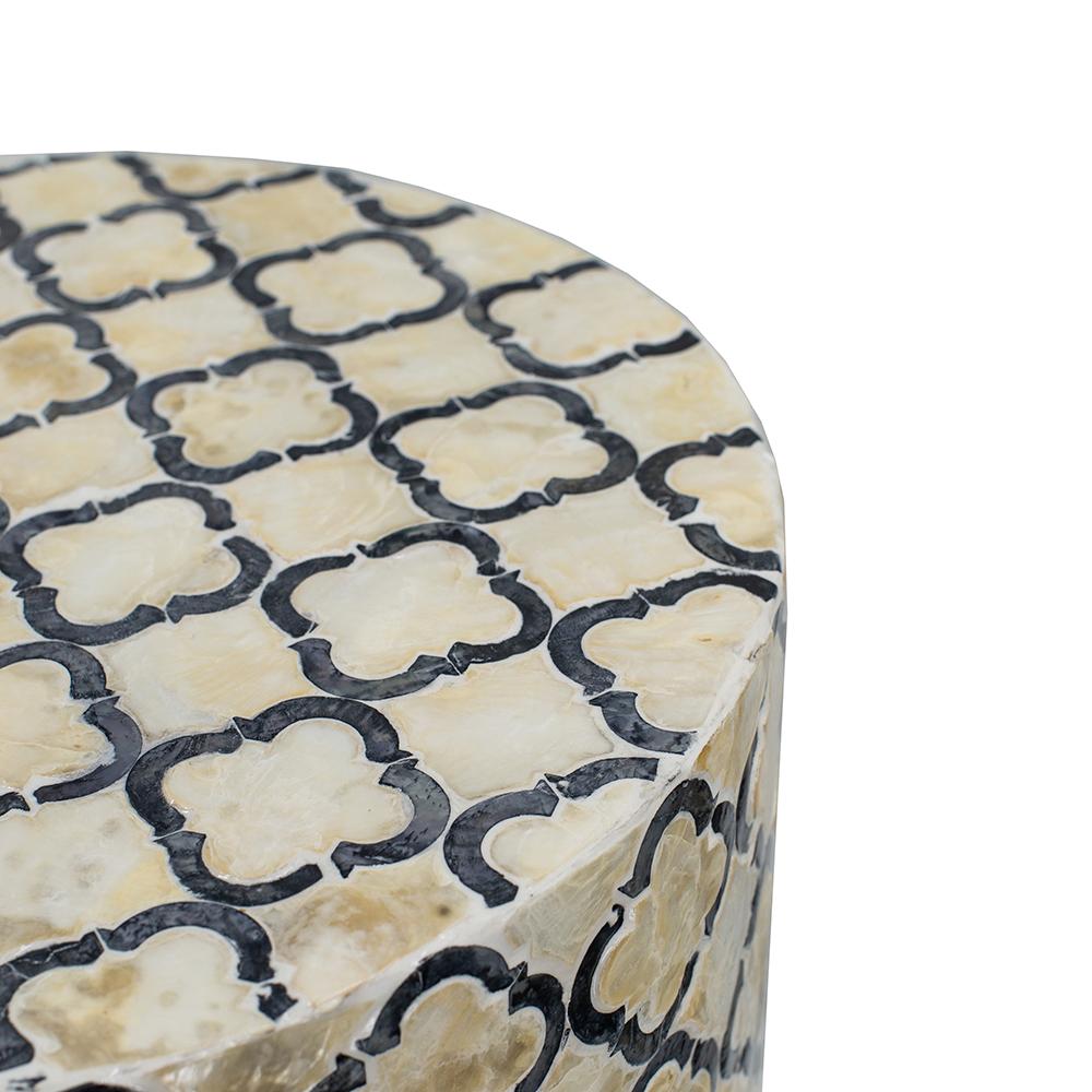 Anouk Natural Sea Shell Round Stool 40cm
