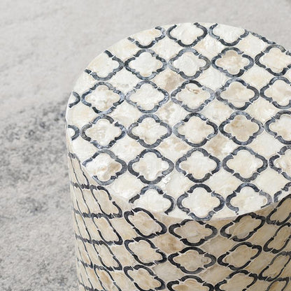 Anouk Natural Sea Shell Round Stool 40cm