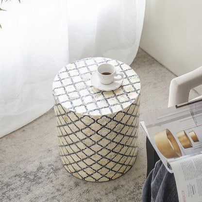 Anouk Natural Sea Shell Round Stool 40cm