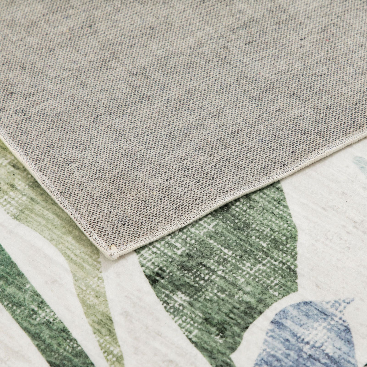 Arcadia Tropical Floral Washable Rug - Green & Pink