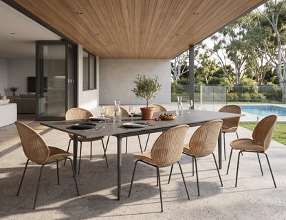 Arken Table - Outdoor - Extendable - Charcoal - Basalt Ceramic Top