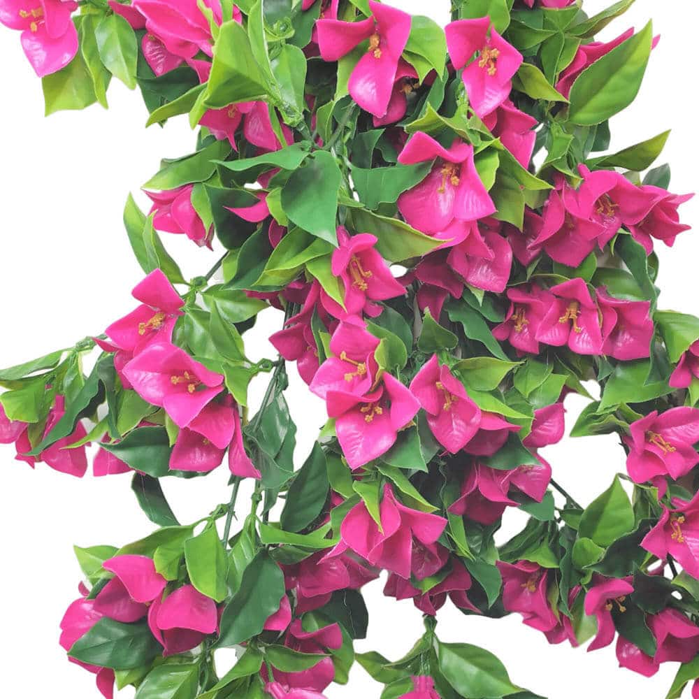 Hanging Artificial Bougainvillea Plant (Pink / Lilac) UV Resistant 90cm - Image 4