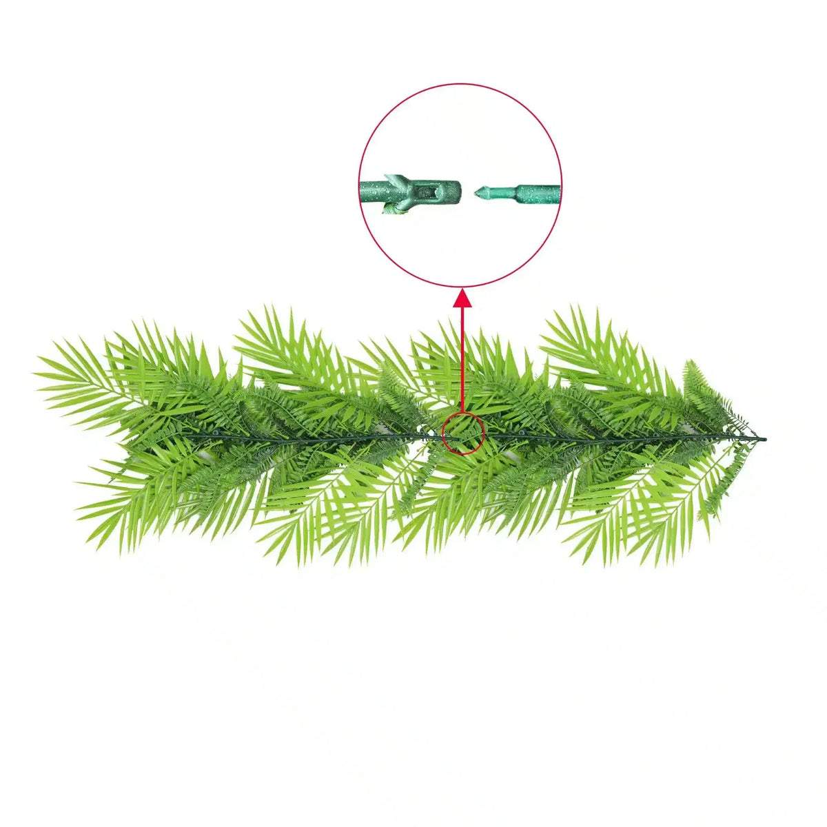 Artificial Extendable Hanging Tropical Palm and Fern Vine 55cm UV Resistant - Image 3