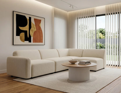 Atticus Modular Sofa - Config A or B Chaise Return - Ivory Cream