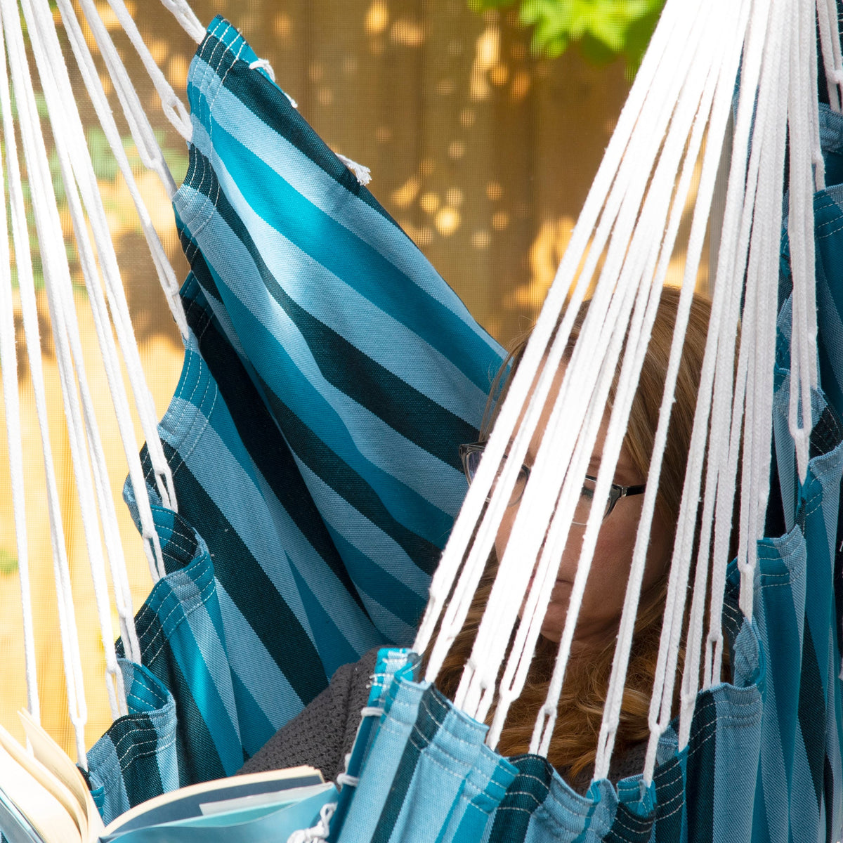 Vivere Brazilian Hammock Chair - Blue Lagoon