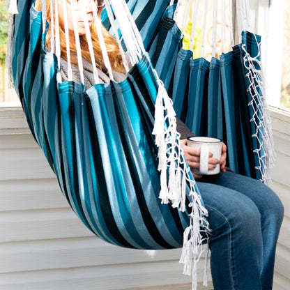 Vivere Brazilian Hammock Chair - Blue Lagoon
