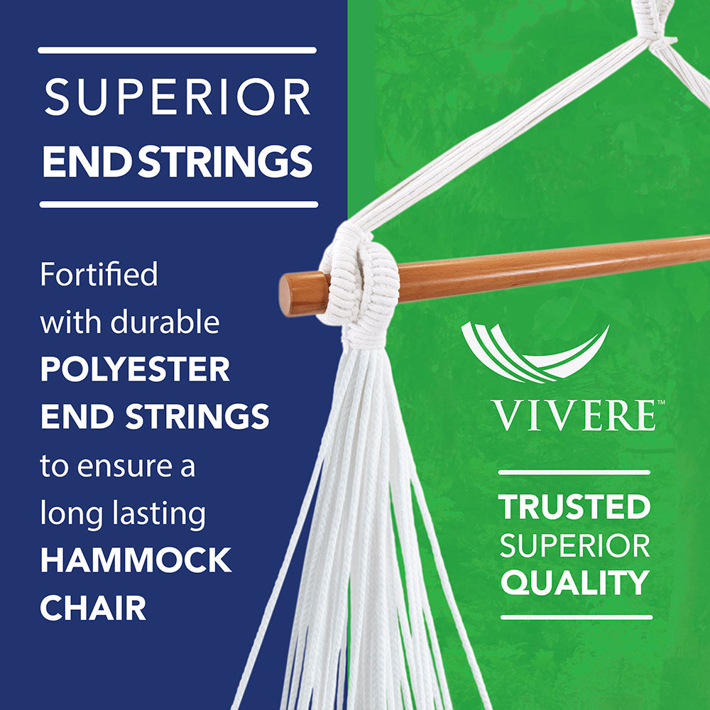 Vivere Brazilian Hammock Chair - Natural White