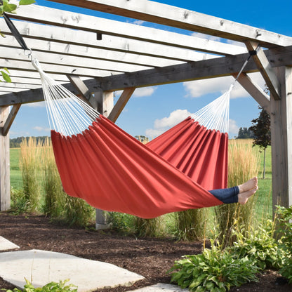 Vivere Brazilian Style Sunbrella Hammock - Crimson