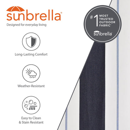 Vivere Sunbrella Quilted Spreader Bar Hammock (Double) - Harbor