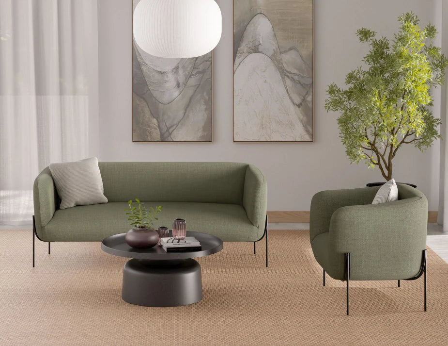 Belle 2.5 Seater Sofa - Kelp Green
