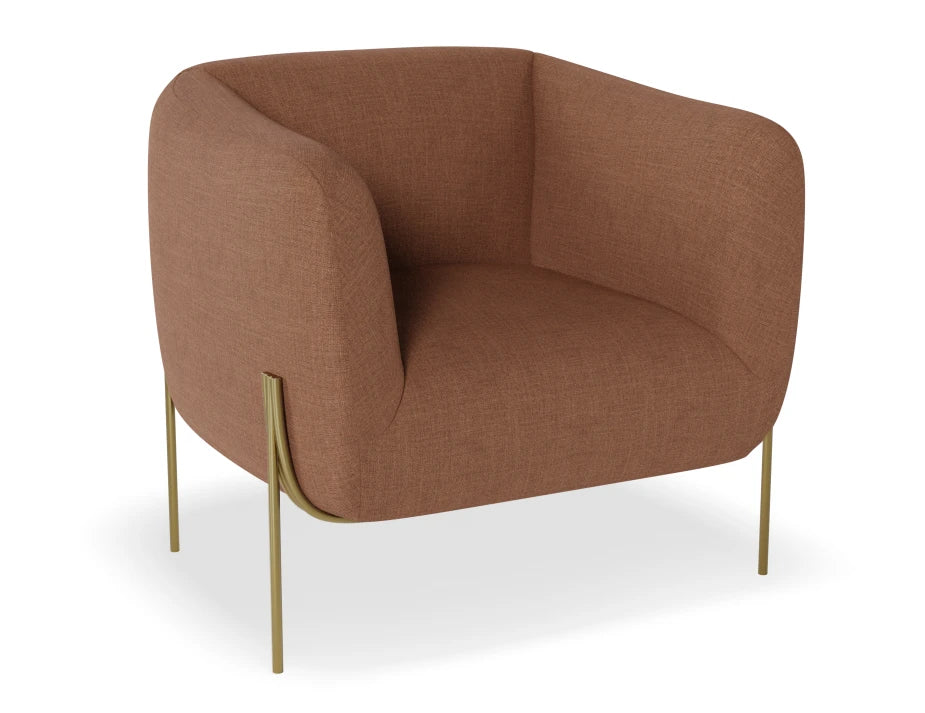 Belle Lounge Chair - Terracotta Rust