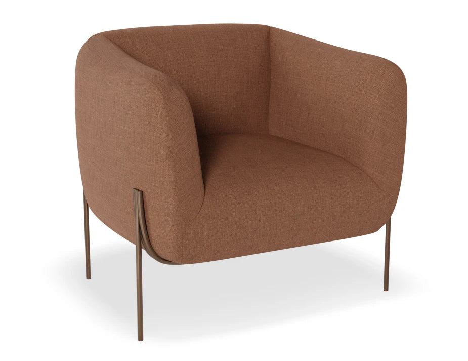 Belle Lounge Chair - Terracotta Rust