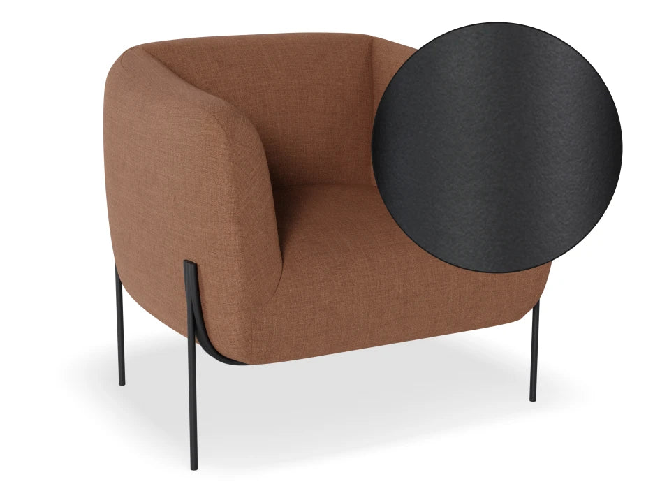 Belle Lounge Chair - Terracotta Rust