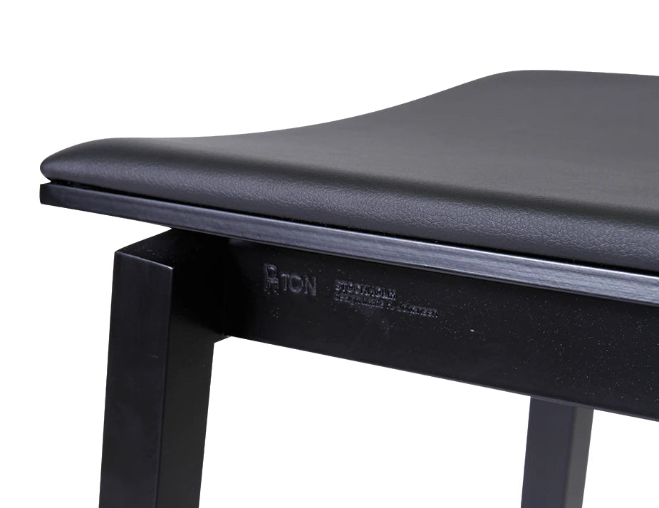 Stockholm Kitchen Stool - Black Stain - Black Pad - by TON