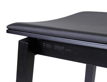 Stockholm Kitchen Stool - Black Stain - Black Pad - by TON