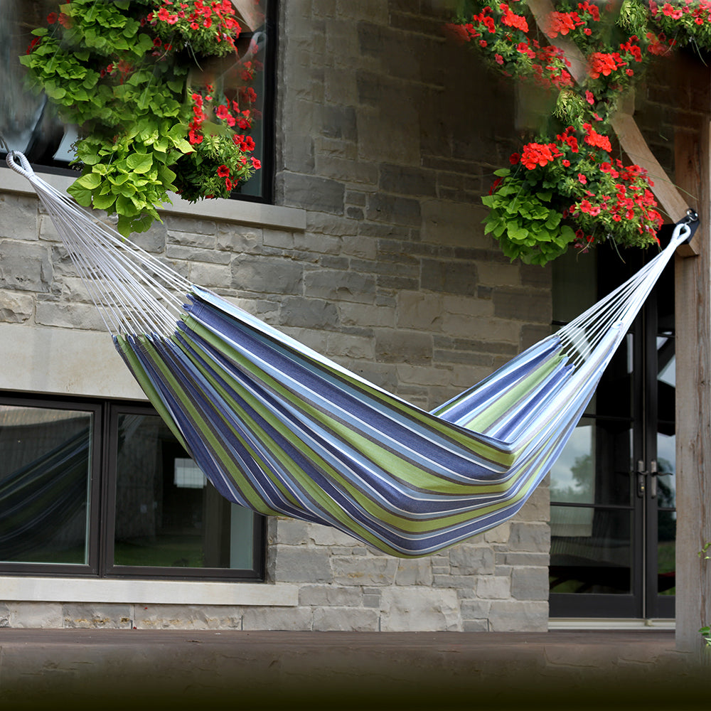 Vivere Brazilian Style Cotton Hammock - Oasis
