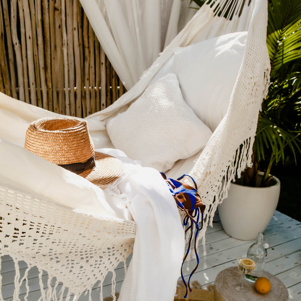 Vivere Deluxe Brazilian Style Cotton Hammock (Double) - Natural