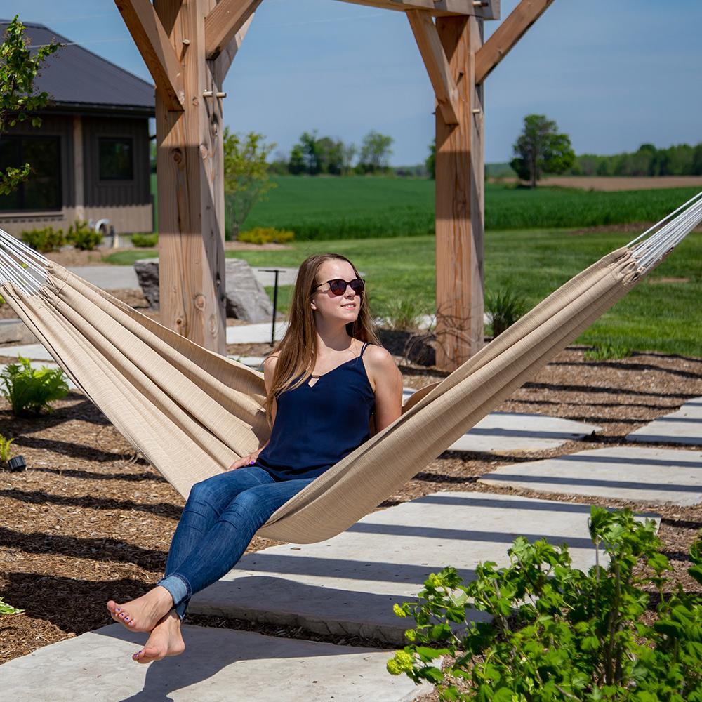 Vivere Brazilian Style Sunbrella Hammock - Sand