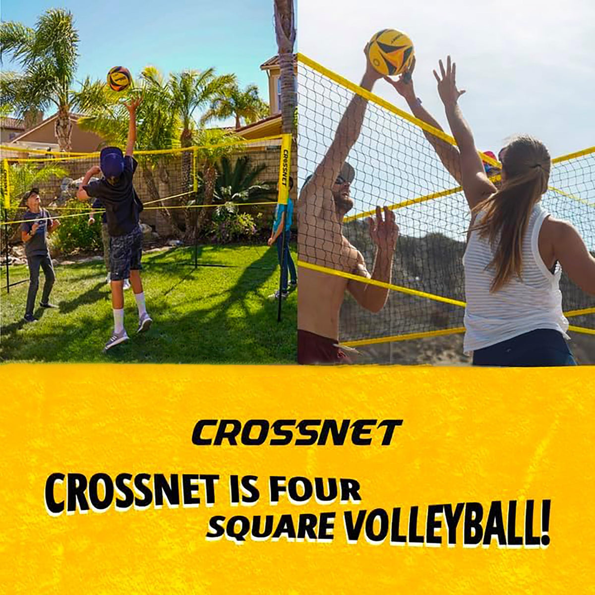 Vivere Crossnet 4-Square Volleyball Game