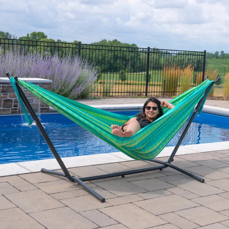 Vivere Latin Double Cotton Hammock - Viridis