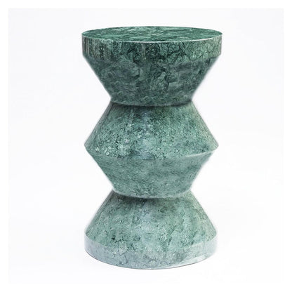 Caspian Green Marble Cylinder Side Table 28cm