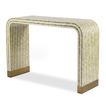 Celestine Mother of Pearl Inlay Arched Console Table 116cm