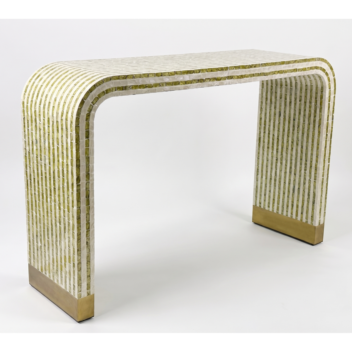 Celestine Mother of Pearl Inlay Arched Console Table 116cm