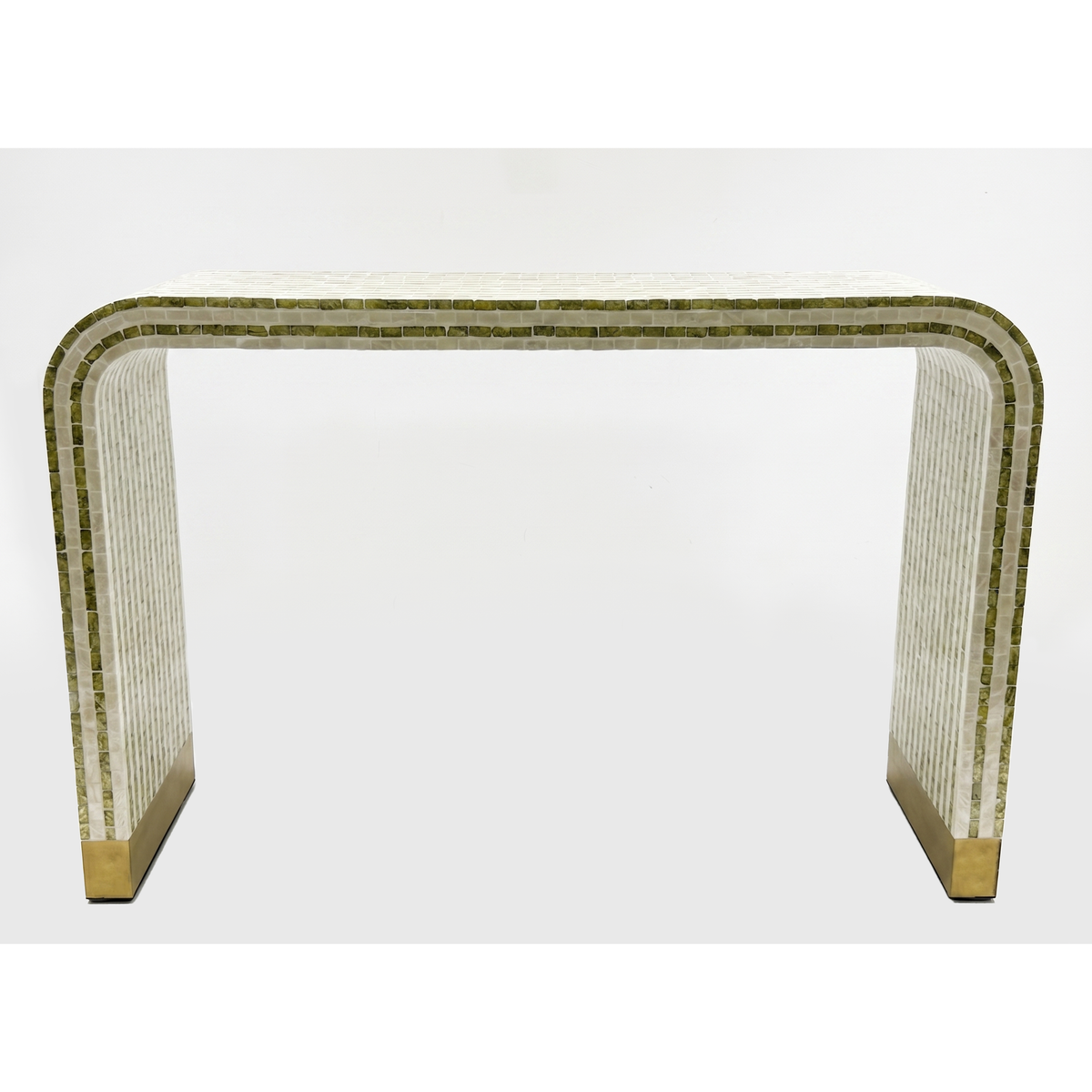 Celestine Mother of Pearl Inlay Arched Console Table 116cm