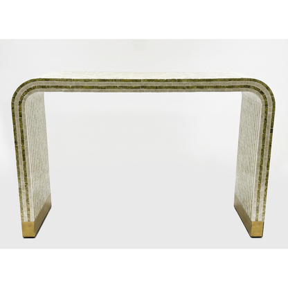 Celestine Mother of Pearl Inlay Arched Console Table 116cm