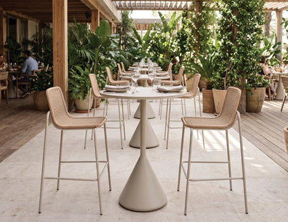 Kora High Bar Table - Outdoor - Latte - Dune Ceramic Top