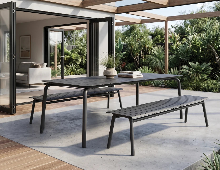 Roku Bench 190cm - Outdoor - Charcoal