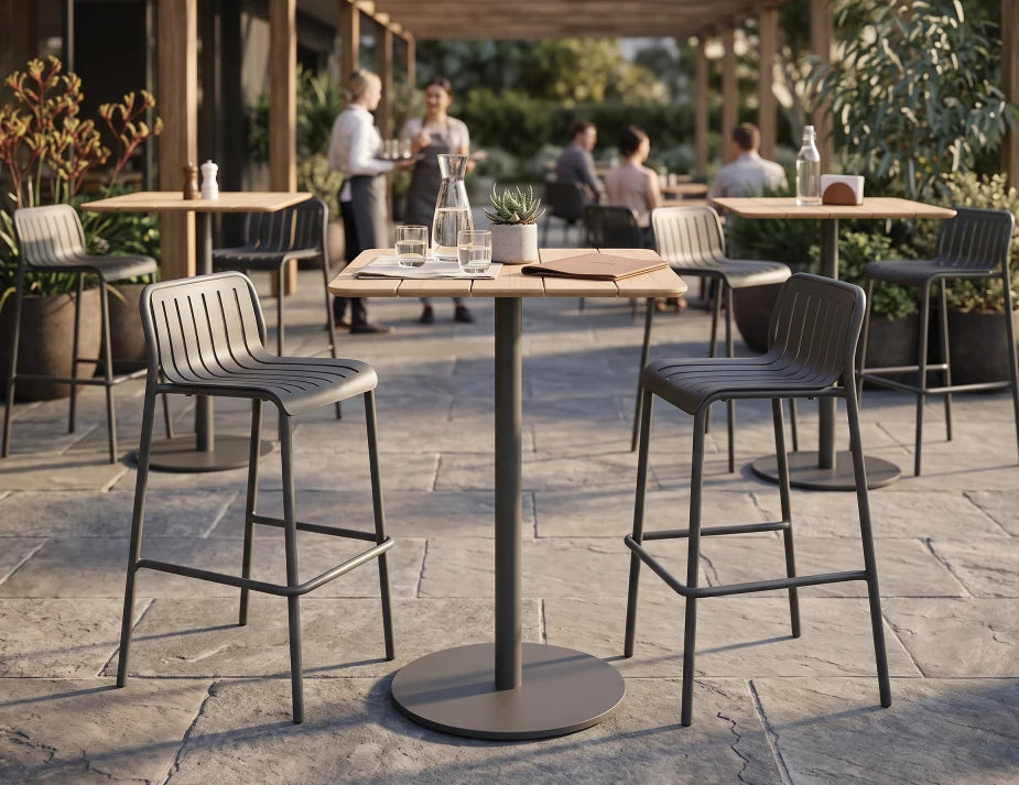 Roku Bar Stool - Outdoor - Charcoal