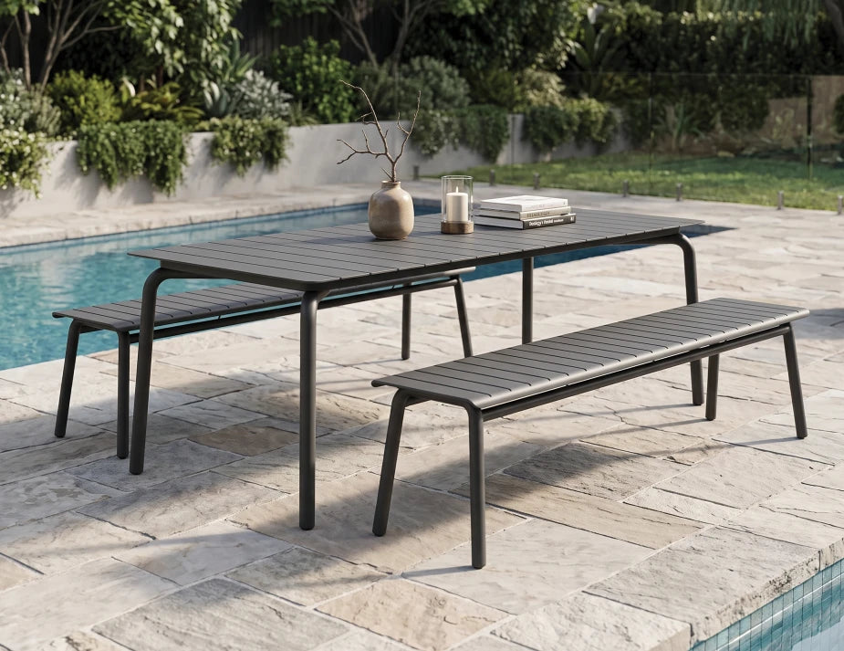 Roku Bench 190cm - Outdoor - Charcoal
