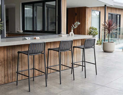 Roku Bar Stool - Outdoor - Charcoal