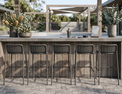 Roku Bar Stool - Outdoor - Charcoal