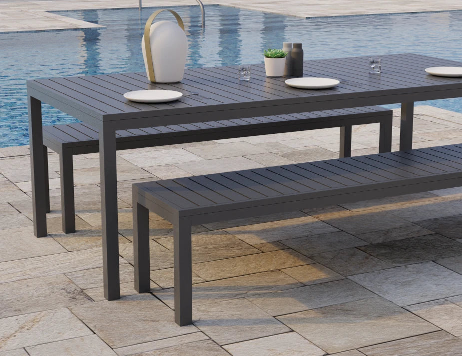 Halki Bench Seat - Outdoor - 190cm - Charcoal