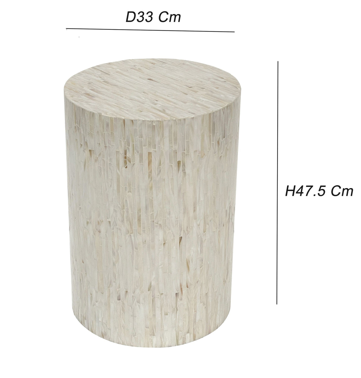 Coralie Mother of Pearl Round Stool 47.5cm