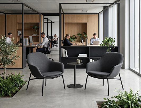 Core Lounge Chair - 4 Post Base - Dark Grey